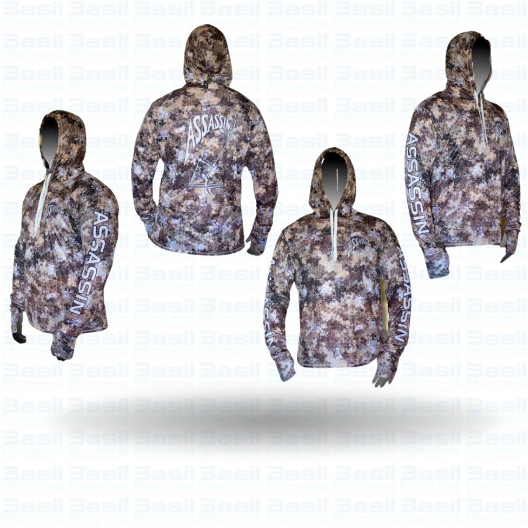 Assassin Q-Dry HEX Camo Moisture Management Hoodie UV fishing apparel - Image 5