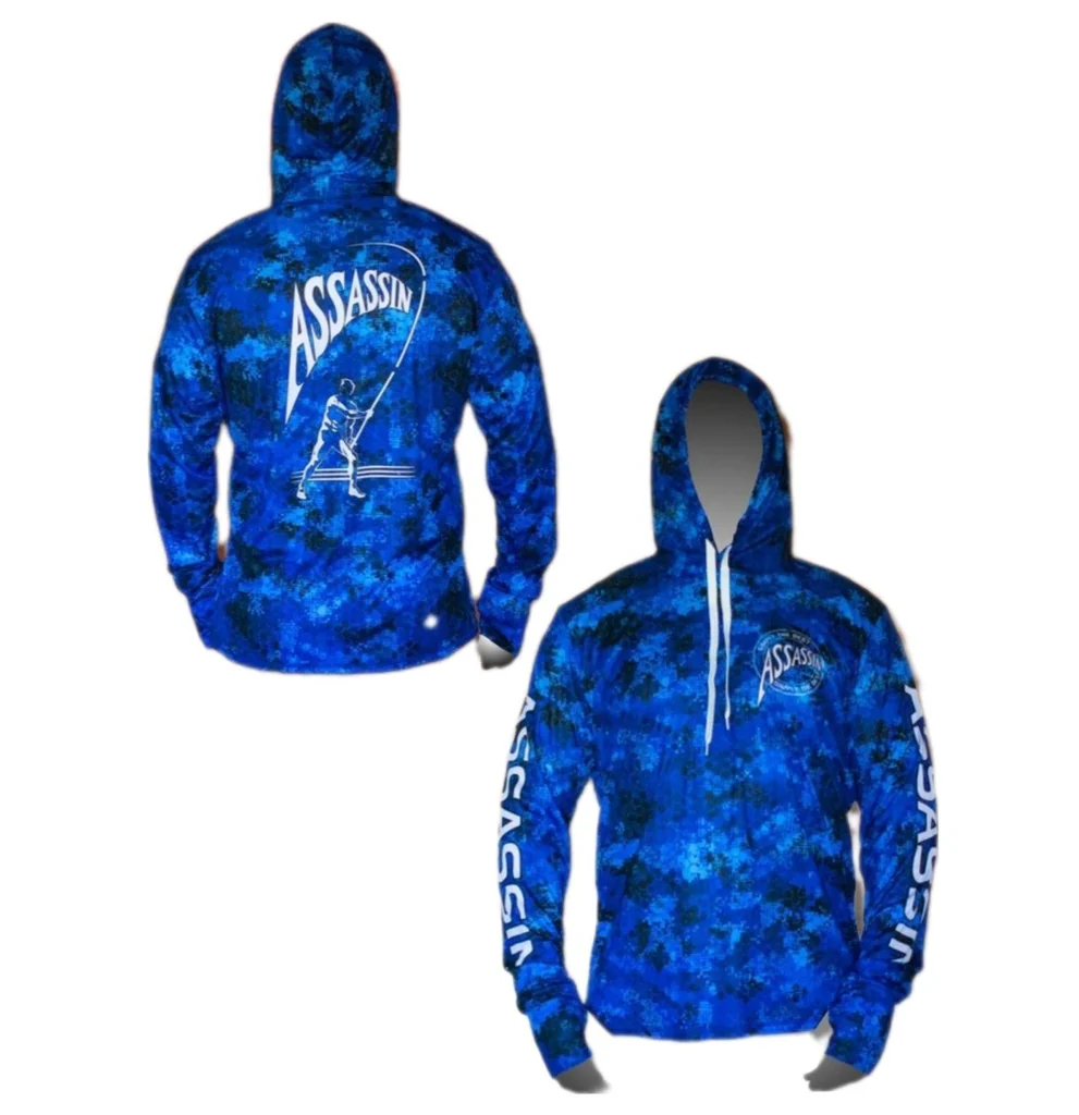 Assassin Q-Dry HEX Camo Moisture Management Hoodie UV fishing apparel - Image 4