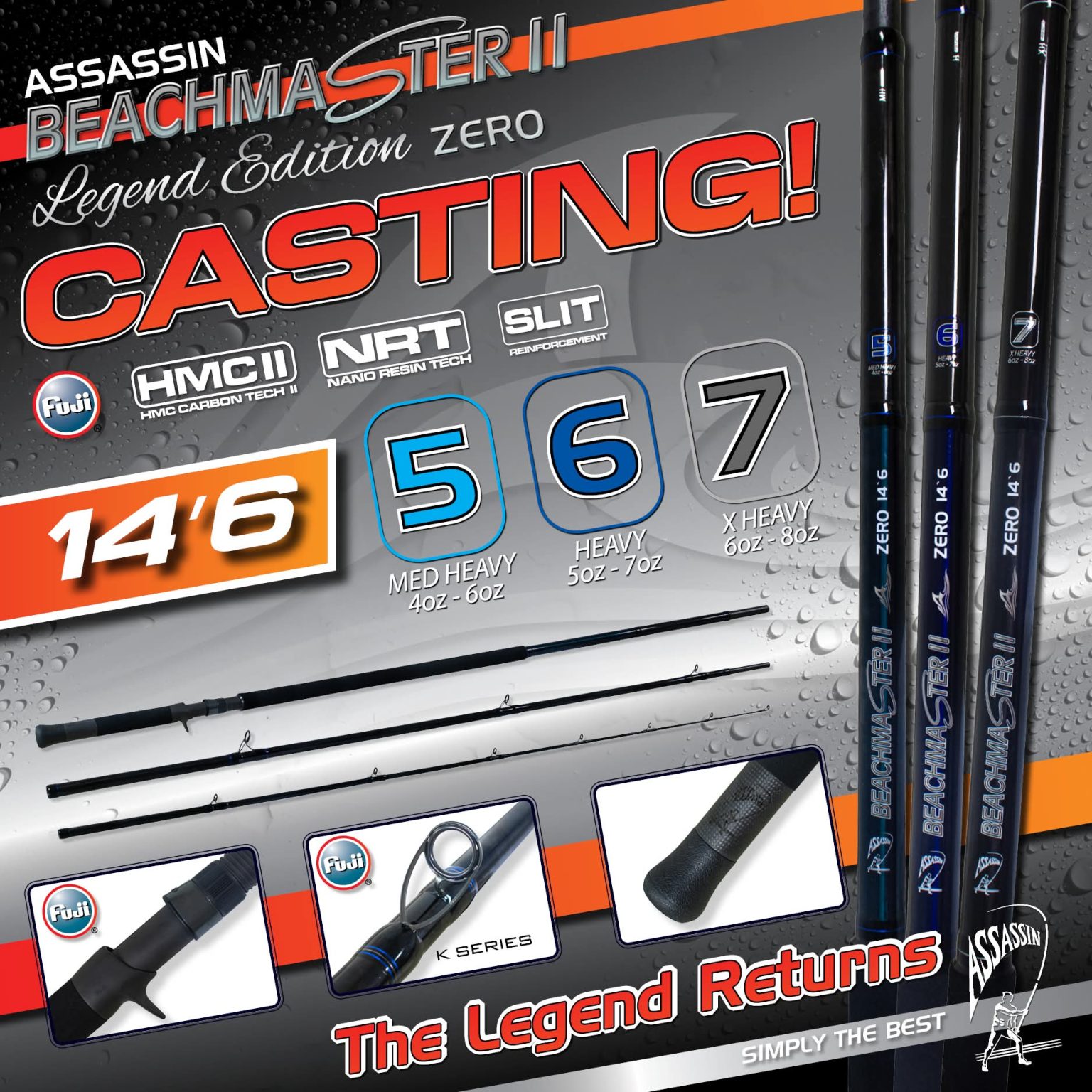 Assassin Surf Rods Assassin Beachmaster II Zero Legend Edition Multiplier Rod 14ft6